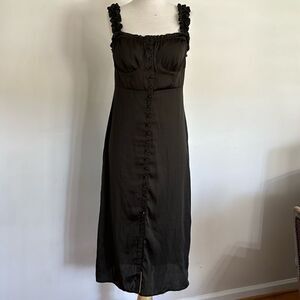 FREE PEOPLE Daren Olive Green MIDI Dress M